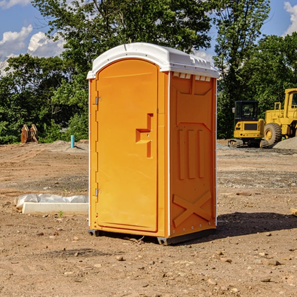 how often are the portable restrooms cleaned and serviced during a rental period in Burney CA